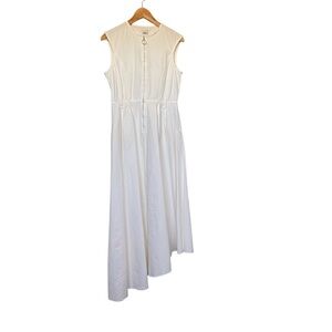 Zara The Asymetric Dress in Off White (medium) with side pockets